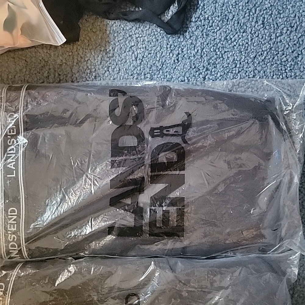 NWT UNUSED LANDS END MENS UNDERWEAR BRIEFS SIZE 38 US BLACK